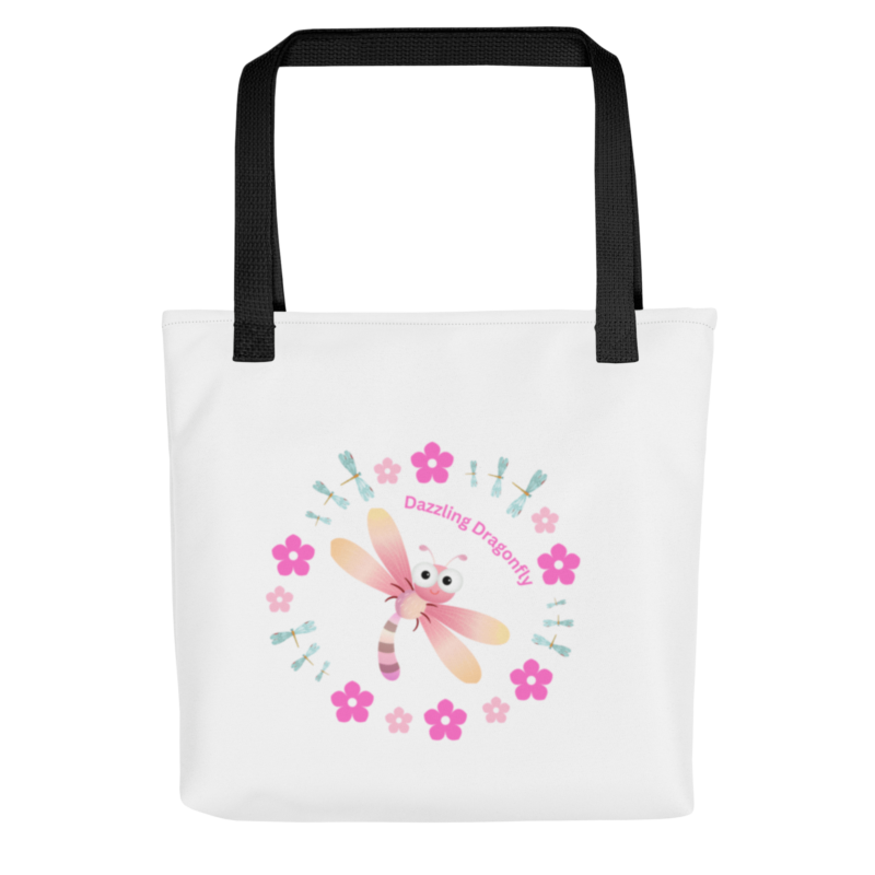 dazzling-pink-dragonfly-tote-bag