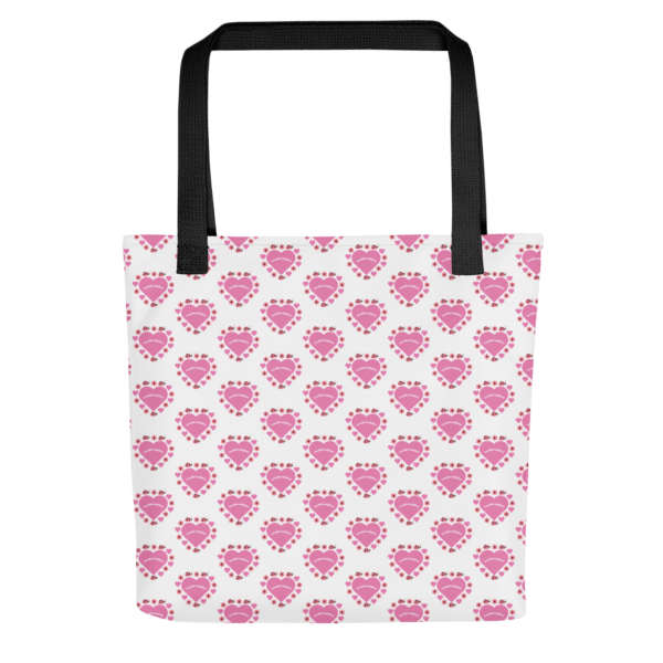 Lovable Ladybird Pink Heart Polyester Tote Bag