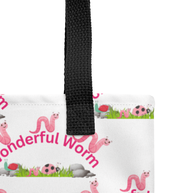 wonderful-pink-worm-tote-bag