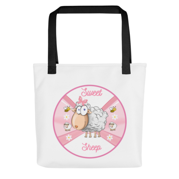 Sweet Sheep Polyester Tote Bag