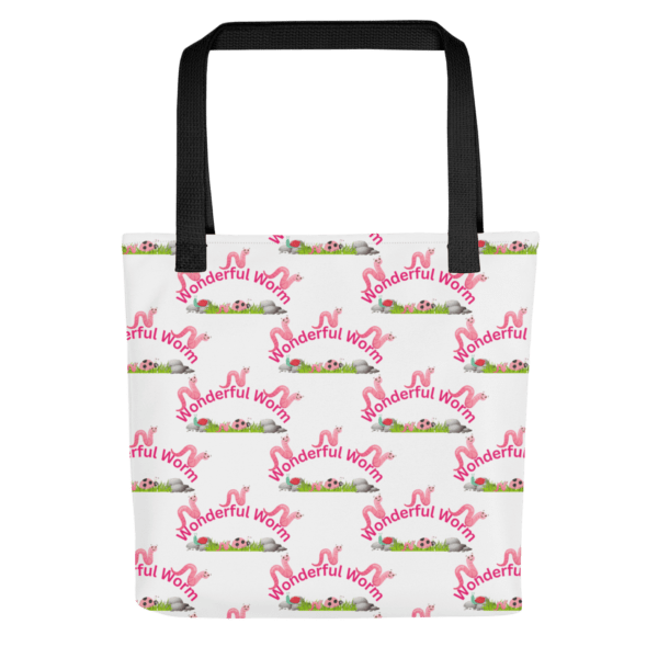 Wonderful Pink Worm Polyester Tote Bag