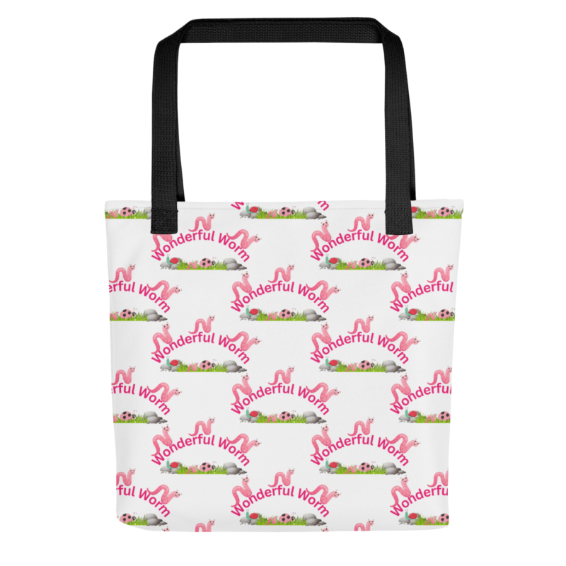 wonderful-pink-worm-tote-bag