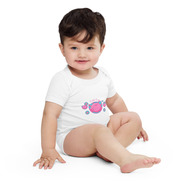 Cute Pink Crab Baby Bodysuit