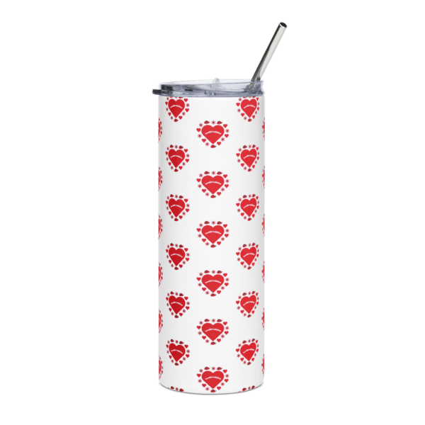 Lovable Ladybird Red Heart Stainless Steel Drinks Tumbler 20oz