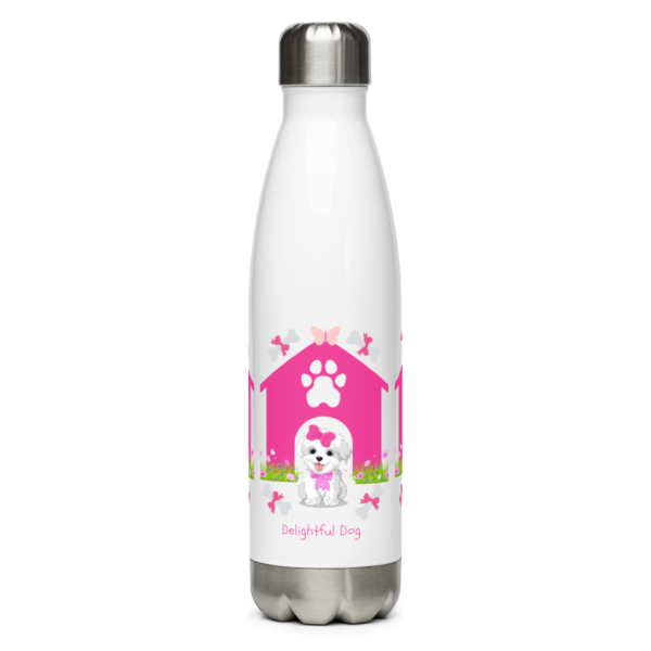 Delightful Dog Stainless Steel Water Bottle 17oz