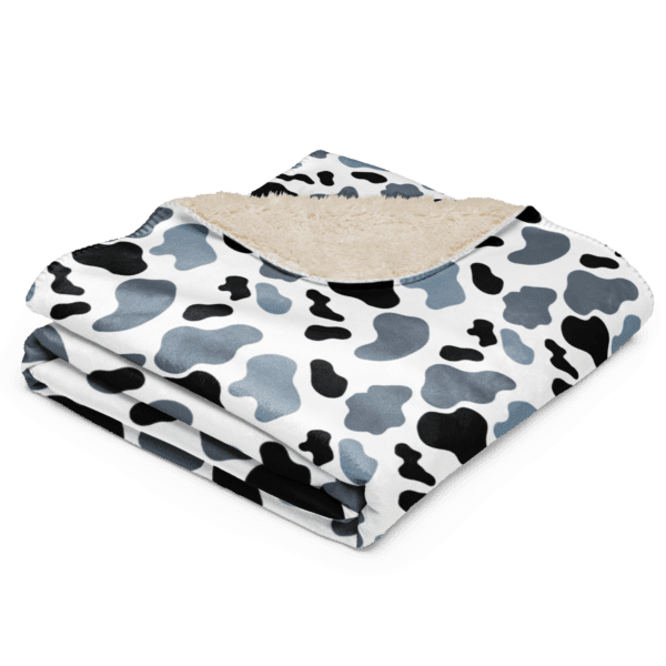 Sherpa Polyester 50" x 60" Grey Black Animal Print Blanket