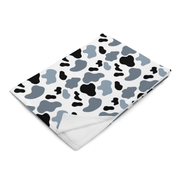 Polyester 50" x 60" Single Sided Grey Black Animal Print Throw Blanket