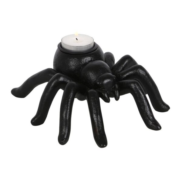 Black Resin Spider Tealight Holder