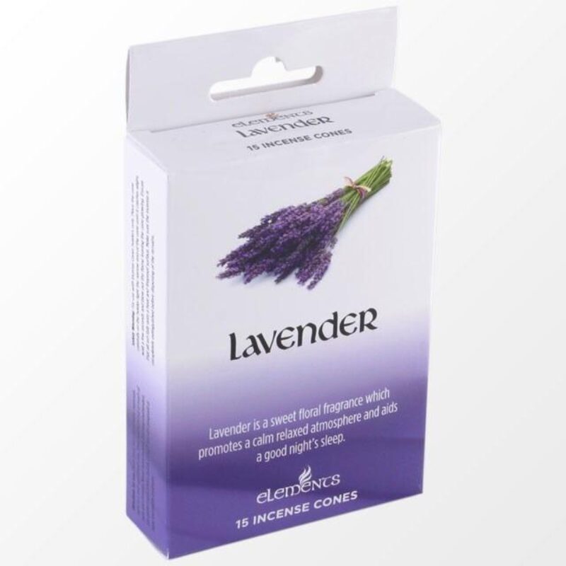 Elements Lavender Incense Cones (contains 15 incense cones)