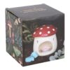 Ceramic Red and White Spotted Mushroom Oil Burner