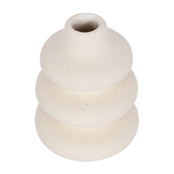 Cream Speckle Single Stem Vase - Image 2