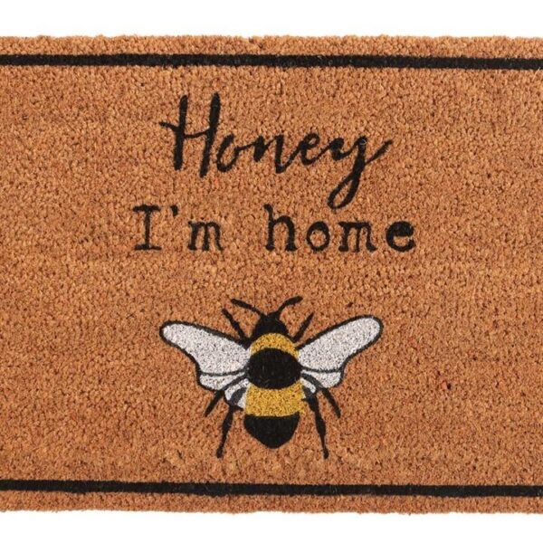 Honey I’m Home Bee Coir Doormat - Image 2