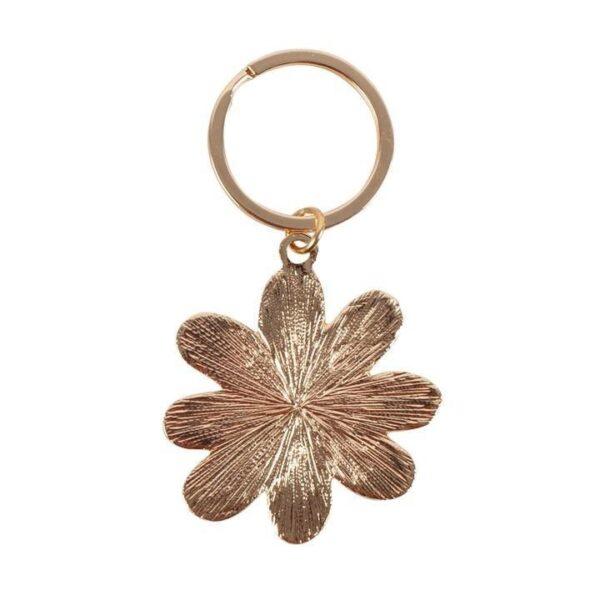 Enamel White Daisy Keyring - Image 3