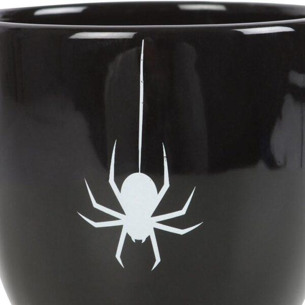 Black Spider Ceramic Teacup 400ml - Image 2