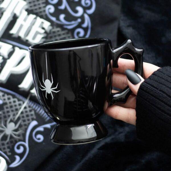 Black Spider Ceramic Teacup 400ml - Image 6