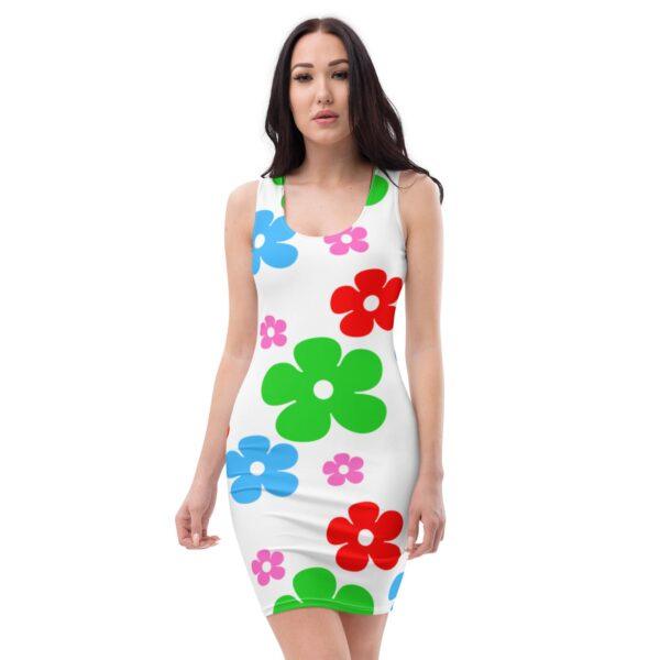 flower-print-bodycon-dress