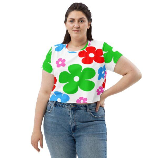 Women's Flower Crop Top - Image 3