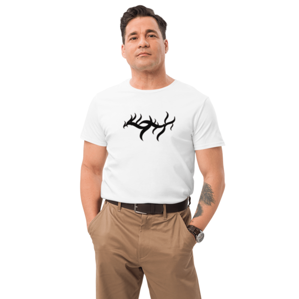 Men’s Premium Cotton Regular Fit Large Branch Print T-shirt