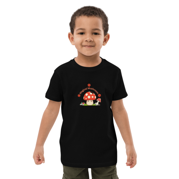 Organic Cotton Magical Red and White Spotted Mushroom Children's T-shirt