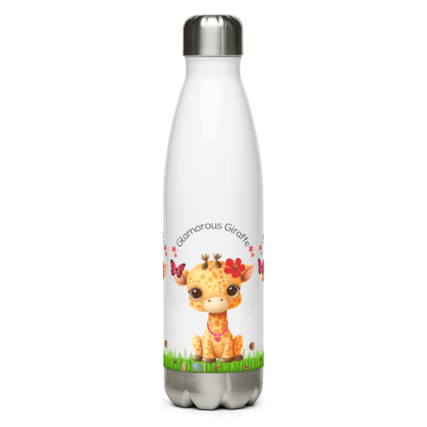 Glamorous Giraffe Stainless Steel Water Bottle 17oz