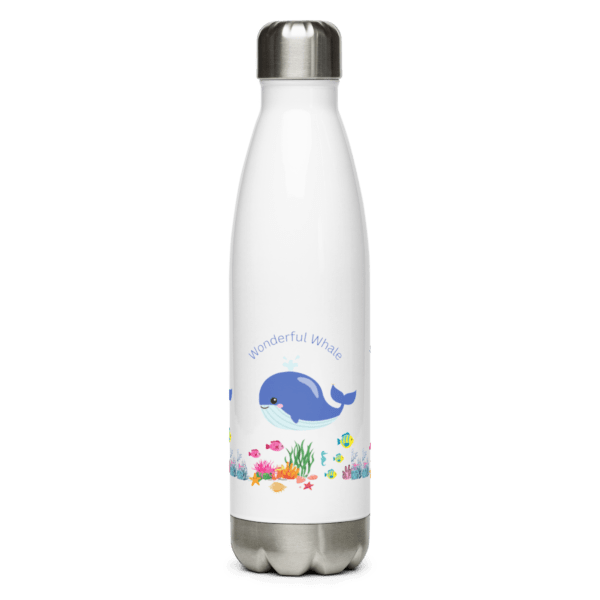 Wonderful Whale Stainless Steel Water Bottle 17oz