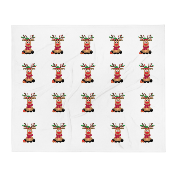 Polyester 50″ x 60″ Single Sided Reindeer Throw Blanket