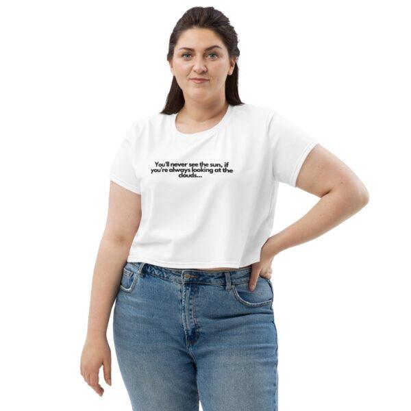 Women's Inspirational Quote Crop Top - Image 3