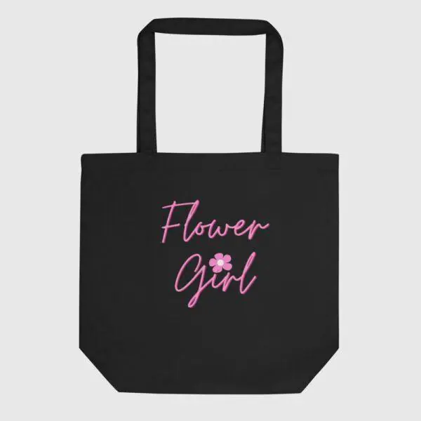 Flower Girl Black Eco-Tote Bag 