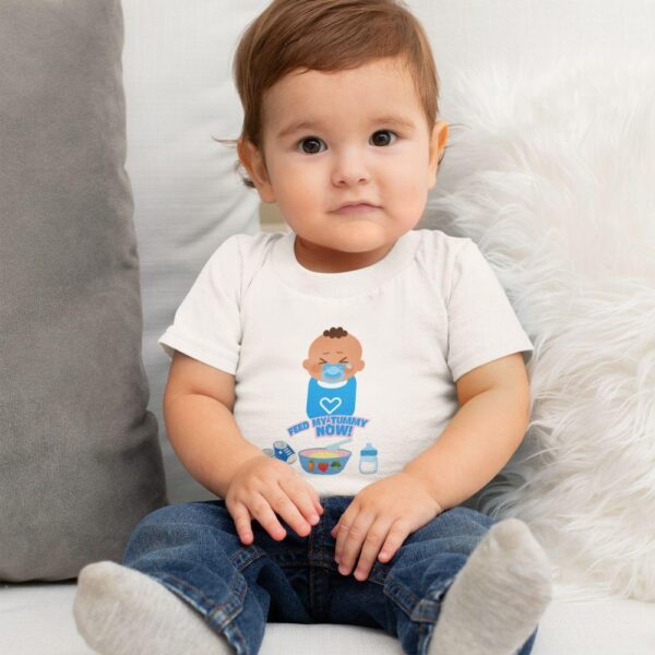 Organic Cotton Feed My Tummy Now! Baby Boy Toddler T-Shirt