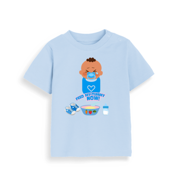 Organic Cotton Feed My Tummy Now! Baby Boy Baby Toddler T-Shirt