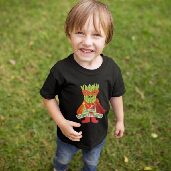 Organic Cotton Veggie Superhero Baby Toddler T-Shirt